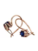 Original Vintage 14K Rose Gold Sapphire Earrings Vintage Jewlery vec053r